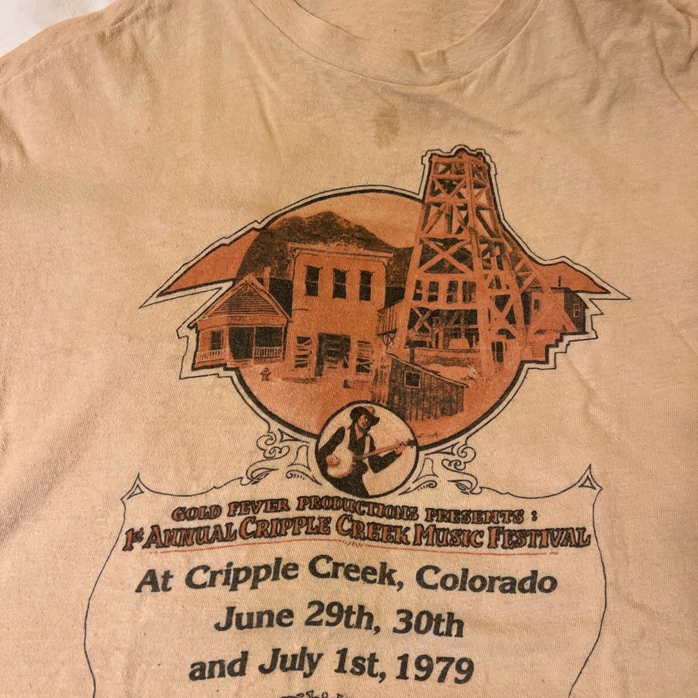 Vintage Cripple Creek Music Festival T-Shirt - Picture 3 of 4